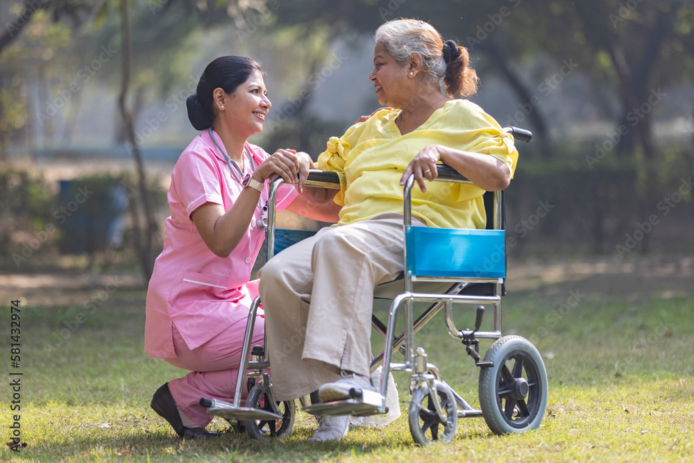 Indian doctor conducting a home checkup